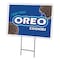 Signmission Deep Fried Oreo Yard Sign & Stake outdoor plastic coroplast window, C-2436 Deep Fried Oreo C-2436 Deep Fried Oreo - alternate 1